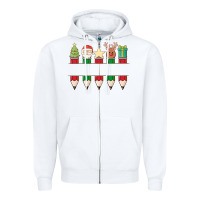 White add your personalization christmas pencils Zipper Hoodie - MaliasSmallBusiness