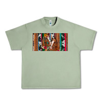 Oil Green western horses gemstone horse cowhide leopard floral background licens Urban Heavy Tee - Artiststas