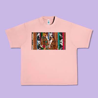 Western Horses Gemstone Horse Cowhide Leopard Floral Background Licens Urban Heavy Tee Designed By Artiststas