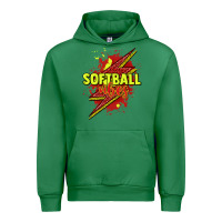 Emerald Softball vibes lightning bolt Urban Hoodie - HowdyJamesFarm
