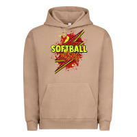 Pigment Burro Softball vibes lightning bolt Urban Hoodie - HowdyJamesFarm