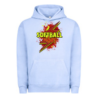 Pigment Grape Ice Softball vibes lightning bolt Urban Hoodie - HowdyJamesFarm
