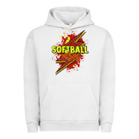 Pigment Lunar Rock Softball vibes lightning bolt Urban Hoodie - HowdyJamesFarm