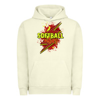 Softball Vibes Lightning Bolt Urban Hoodie | Teevron