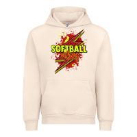 Sandshell Softball vibes lightning bolt Urban Hoodie - HowdyJamesFarm
