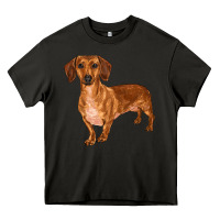 Asphalt dachshund Heavy Core Tee - RanaPortraitStore