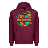 Burgundy registered nurse pumpkin Premium Hoodie - NancyCooperArtShop