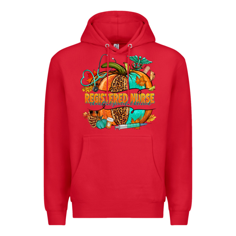 Registered Nurse Pumpkin Premium Hoodie by NancyCooperArtShop | Teevron