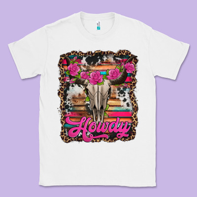Howdy Valentine's Day Bull Skull Classic Tee Designed By Jasminsmagicworld