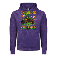 Cloud Purple shamrocks crusher monster truck with shamrocks Vintage Hoodie - AdoDesignShop