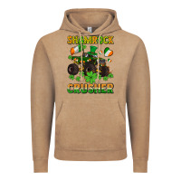 Vintage Coffee shamrocks crusher monster truck with shamrocks Vintage Hoodie - AdoDesignShop