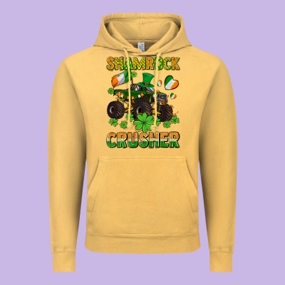 Shamrocks Crusher Monster Truck With Shamrocks Vintage Hoodie Designed By Adodesignshop