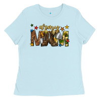 Baby Blue army mom Ladies Tee - texasbilliewilder
