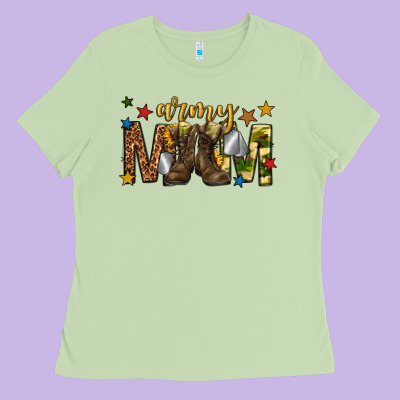 Army Mom Ladies Tee Designed By Texasbilliewilder