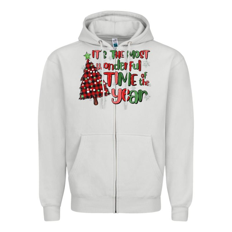 Its Wonderful Time Of The Year Zipper Hoodie by MaliasSmallBusiness | Teevron