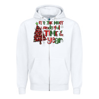 White its wonderful time of the year Zipper Hoodie - MaliasSmallBusiness