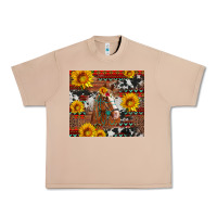 Burro western horse with sunflowers and aztec leopard cowhide Urban Heavy Tee - Artiststas