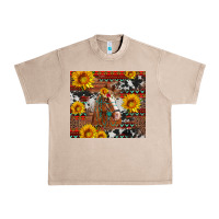 French Oak western horse with sunflowers and aztec leopard cowhide Urban Heavy Tee - Artiststas