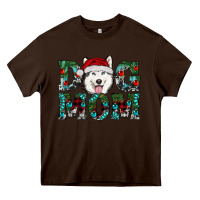 Chocolate Brown christmas dog mom husky Heavy Core Tee - RanaPortraitStore