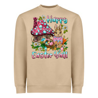 Mushroom happy easter y'all rabbit Heavyweight Sweatshirt - BarkalooDesign