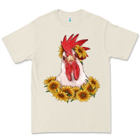 Bone rooster head with sunflowers Premium Tee - RanaPortraitStore