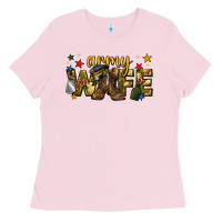 Bubblegum Pink army wife western Ladies Tee - texasbilliewilder