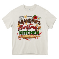 Cream grandma's Christmas kitchen Heavy Core Tee - BarkalooDesign