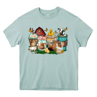 Arona farm animals coffee cups Heavy Core Tee - Zillion Design Studio