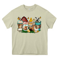Mossy farm animals coffee cups Heavy Core Tee - Zillion Design Studio