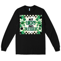Black not lucky just blessed Long Sleeve Tee - MaliasSmallBusiness
