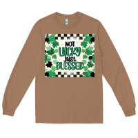 Toasted Coconut not lucky just blessed Long Sleeve Tee - MaliasSmallBusiness