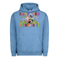 Pigment Pebble Blue Easter wishes and bunny kisses Easter gnomies  Eas Urban Hoodie - CowGirlArtShop
