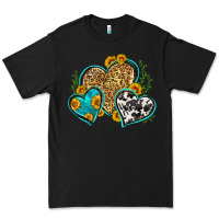 Black leopard cowhide hearts Premium Tee - Zillion Design Studio