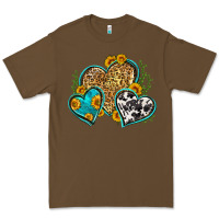 Cacao leopard cowhide hearts Premium Tee - Zillion Design Studio