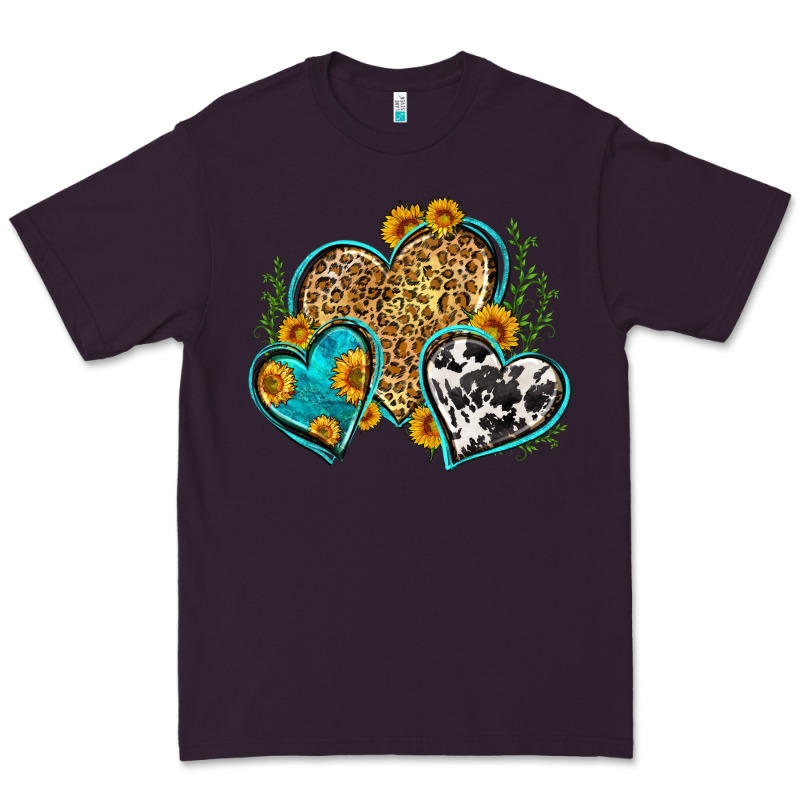 Leopard Cowhide Hearts Premium Tee by Zillion Design Studio | Teevron