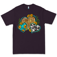 Plum leopard cowhide hearts Premium Tee - Zillion Design Studio