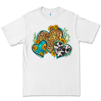 White leopard cowhide hearts Premium Tee - Zillion Design Studio
