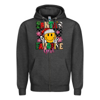 Charcoal Heather santas favorite girl Zipper Hoodie - MaliasSmallBusiness
