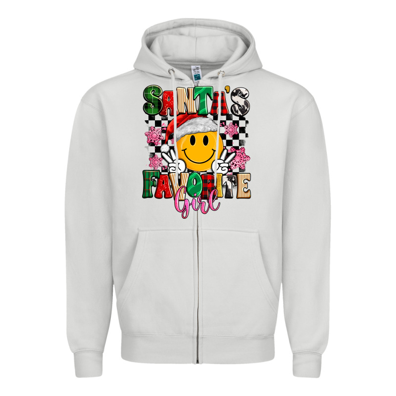 Santas Favorite Girl Zipper Hoodie by MaliasSmallBusiness | Teevron