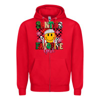 Red santas favorite girl Zipper Hoodie - MaliasSmallBusiness