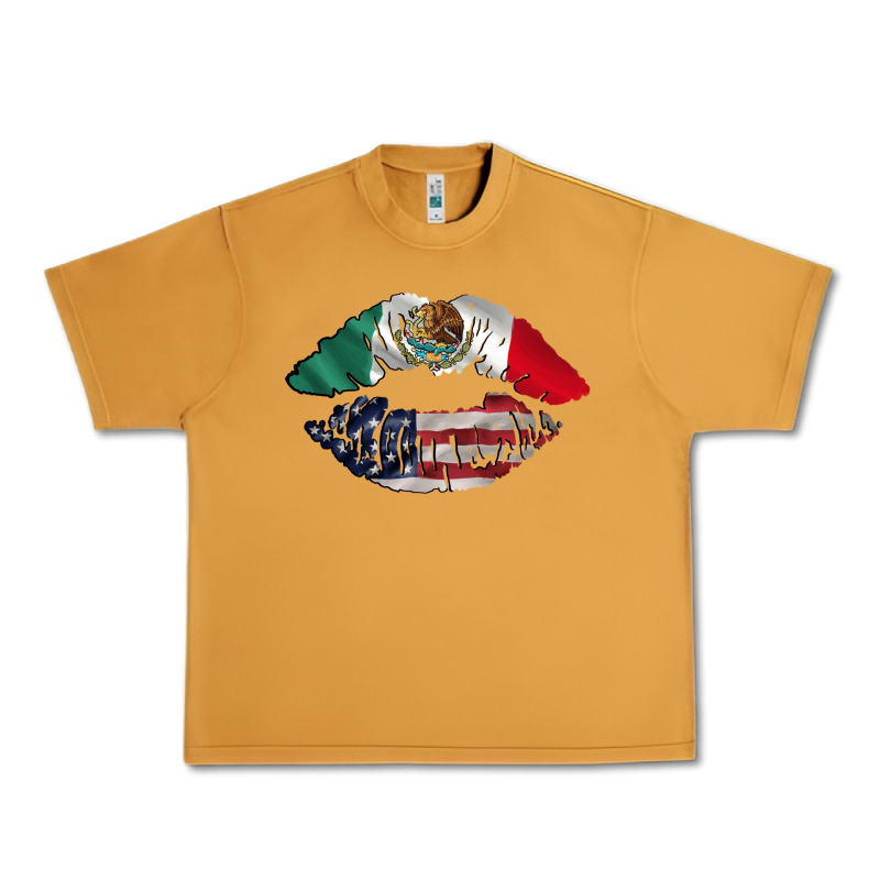 Mexico Usa Lips Urban Heavy Tee by AdoDesignShop | Teevron