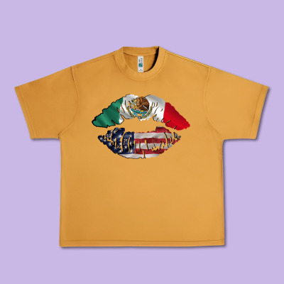 Mexico Usa Lips Urban Heavy Tee Designed By Adodesignshop