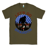 Army Green let's go brandon bigfoot Classic Tee - Jasminsmagicworld