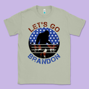 Let's Go Brandon Bigfoot Classic Tee Designed By Jasminsmagicworld