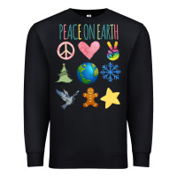Black PEACE ON EARTH Premium Sweatshirt - Bettercallsaul