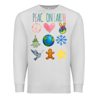 Dove Grey PEACE ON EARTH Premium Sweatshirt - Bettercallsaul