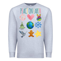 Heather Grey PEACE ON EARTH Premium Sweatshirt - Bettercallsaul