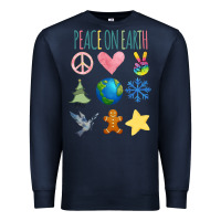 Navy PEACE ON EARTH Premium Sweatshirt - Bettercallsaul