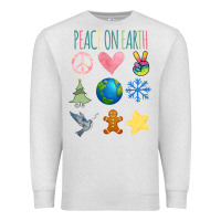 Oatmeal Heather PEACE ON EARTH Premium Sweatshirt - Bettercallsaul