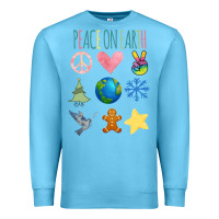 Ocean Blue PEACE ON EARTH Premium Sweatshirt - Bettercallsaul